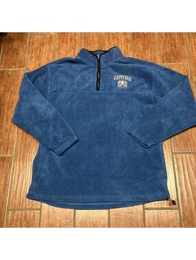 NHL Washington Capitals Fleece Pullover XL Blue 100% Poly 1/4 Zip